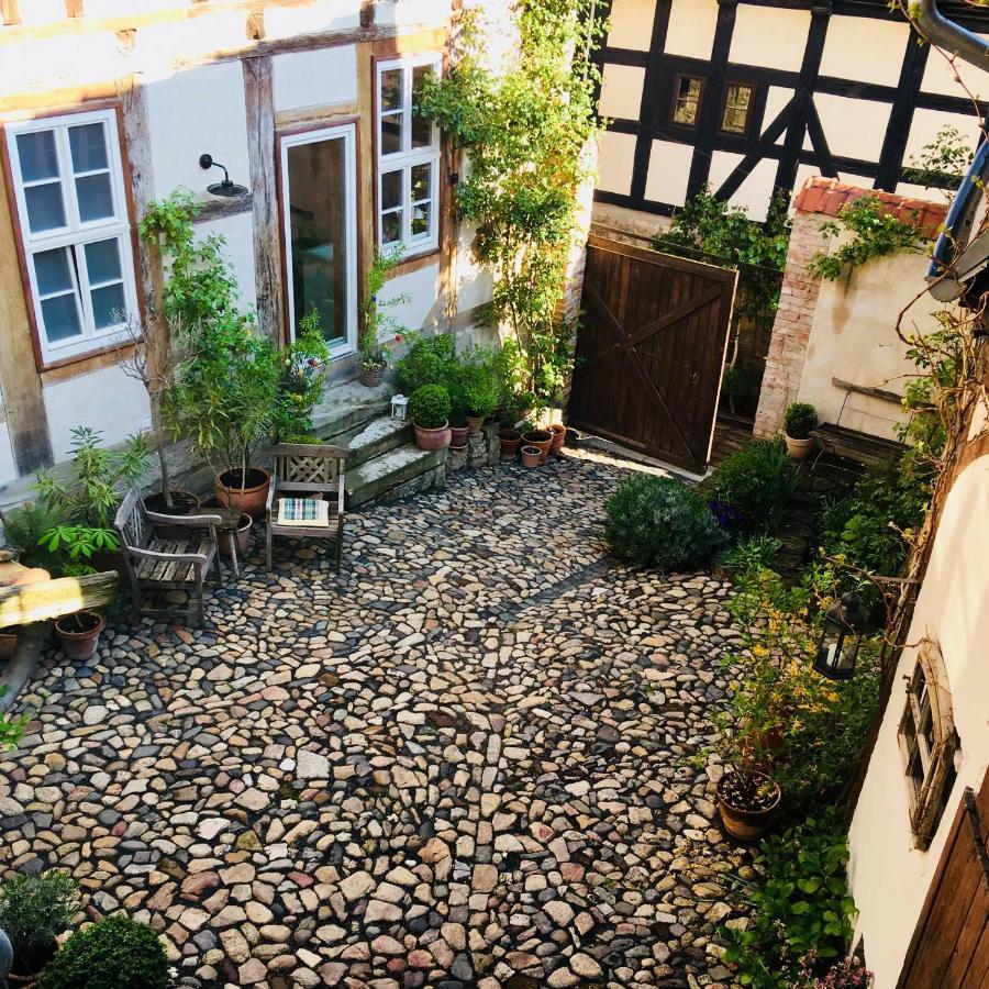 Himmlischer Hof - Juwel Von 1477, Terrasse, Kamin, P, Oeko, Denkmal Quedlinburg Eksteriør bilde